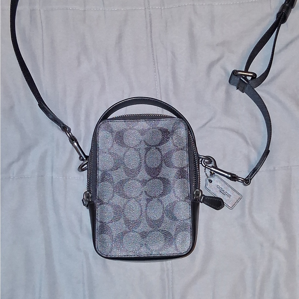 Men's Black and Gray coach Crossbody Bag